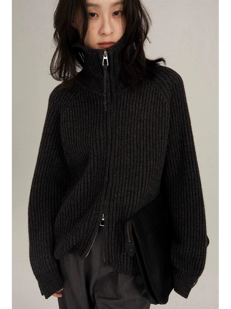 Wool Coat Peacoat - Heavy design Autumn/Winter black lapel double