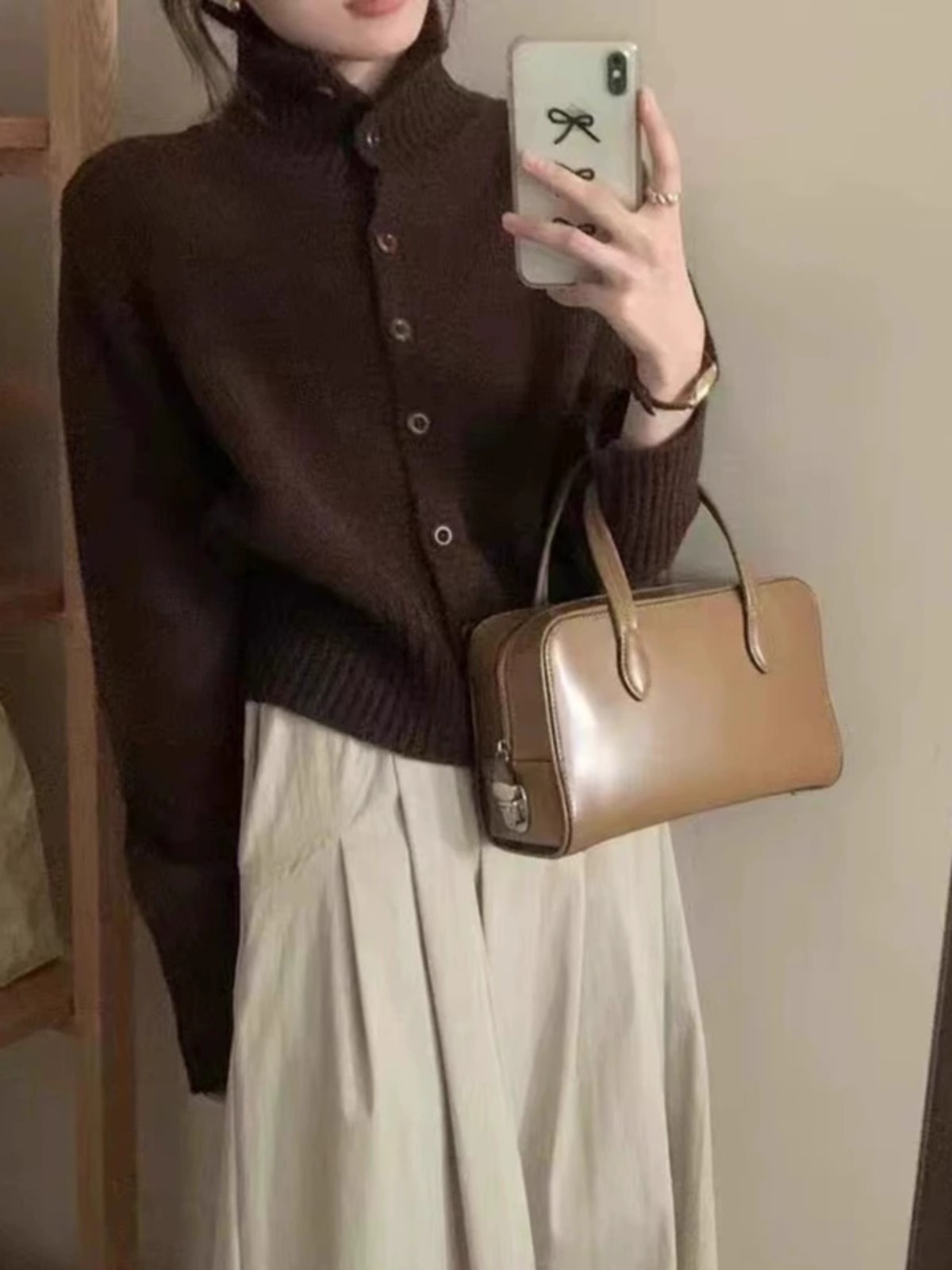 French new turtleneck short ca - đánh giá và giá Wool Coat Peacoat