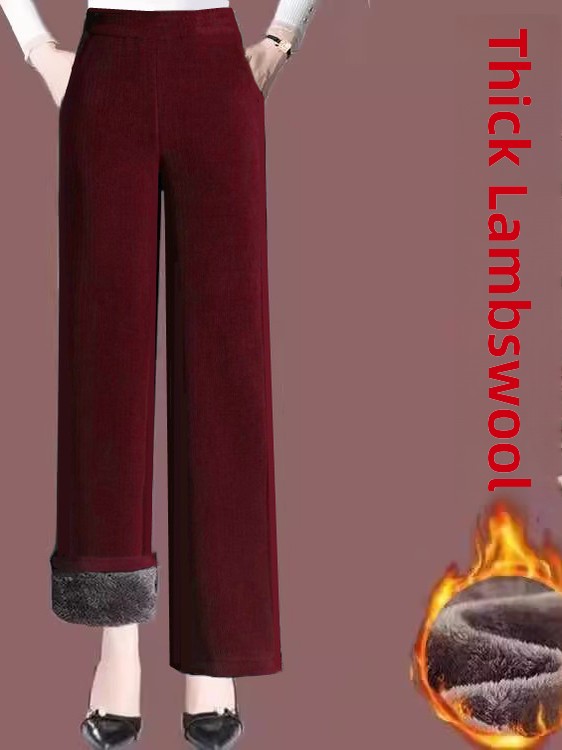 Thickened Fleece Lined High Wa - đánh giá và giá Corduroy Pant Warm